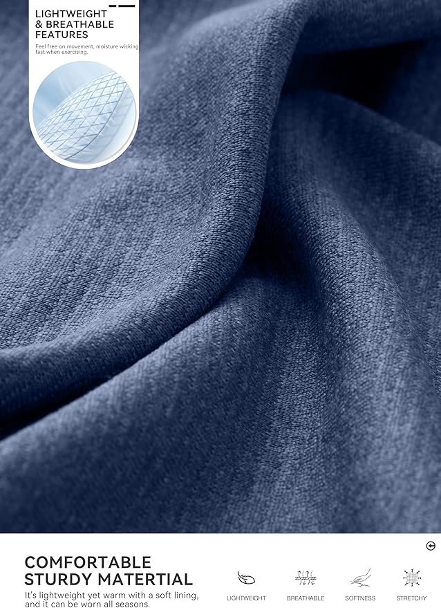 Obla Golf Quarter Zip Pullover for Men Mock Neck Sweatshirt Lightweight Sun Protection Men's Long Sleeve Golf Shirt