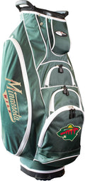 Team Golf NHL Minnesota Wild Albatross Golf Bag Lightweight, 10-Way Club Divider, Spring Action Stand, Insulated Cooler Pocket, Velcro Glove and Umbrella Holder & Lift Assist Handles