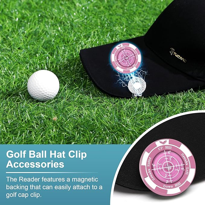 SlopeVision Pro Golf Green Reader with Hat Clip, Horizontal Bubble Level & Golf Ball Marker – High Precision Green Reading Aid, Ideal Golf Gift for Men & Women