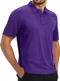 TACVASEN Mens Polo Shirts Short Sleeve Dry Fit Performance Breathable Golf Shirt with Collar Tennis Casual Business Work