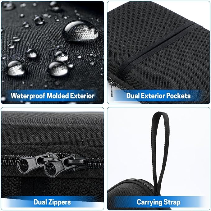 VISEMAN Golf Glove Holder Case, Golf Accessory Case with Detachable Golf Glove Shaper, Portable Golf Hard Case Waterproof for Golf Essentials, Balls, Markers, Tees