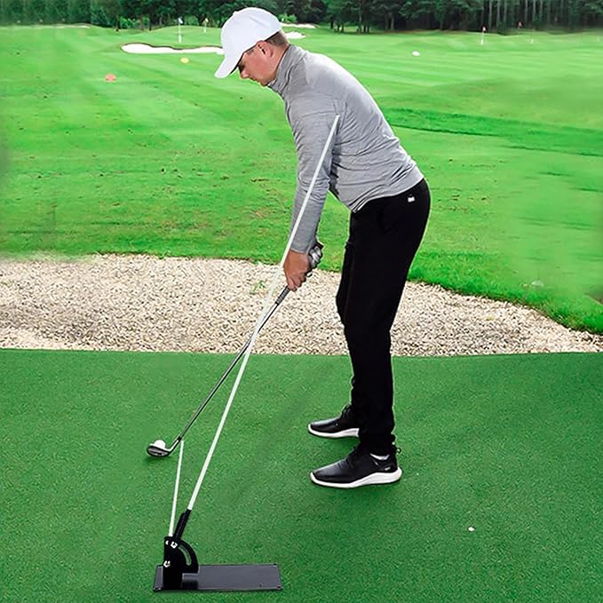 Golf Alignment Stick - Angle Holder, Swing Plane Trainer Plate, Adjustable Practice Tool, Durable Training Equipment | Professional Golf Swing Aid for Men, Women, Outdoor Practice Range, Accuracy