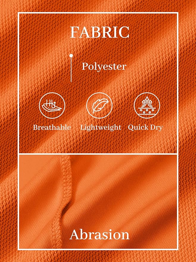 TACVASEN Mens Polo Shirts Short Sleeve Dry Fit Performance Breathable Golf Shirt with Collar Tennis Casual Business Work