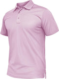 TACVASEN Mens Polo Shirt Short Sleeve Tactical Performance Collared Work Golf Shirts Dry Fit Pique Polos for Summer