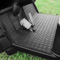 Golf Cart Floor Liner Mat 8mm Thick Rubber Full Coverage Only Fit for 2007-2016 Yamaha Drive (Gen1), G29, YDR, Adventurer Carts Diamond Deluxe Non-Slip Front Feet Mat Replacement - Black Trim