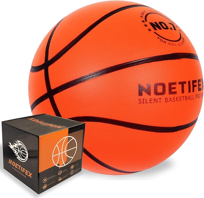 Upgraded 580g Weighted Silent Basketball, High-Density Quiet Indoor Training Ball with Gift Box, Real Bounce Soft Material, Ideal for Home & Apartment Dribbling Practice