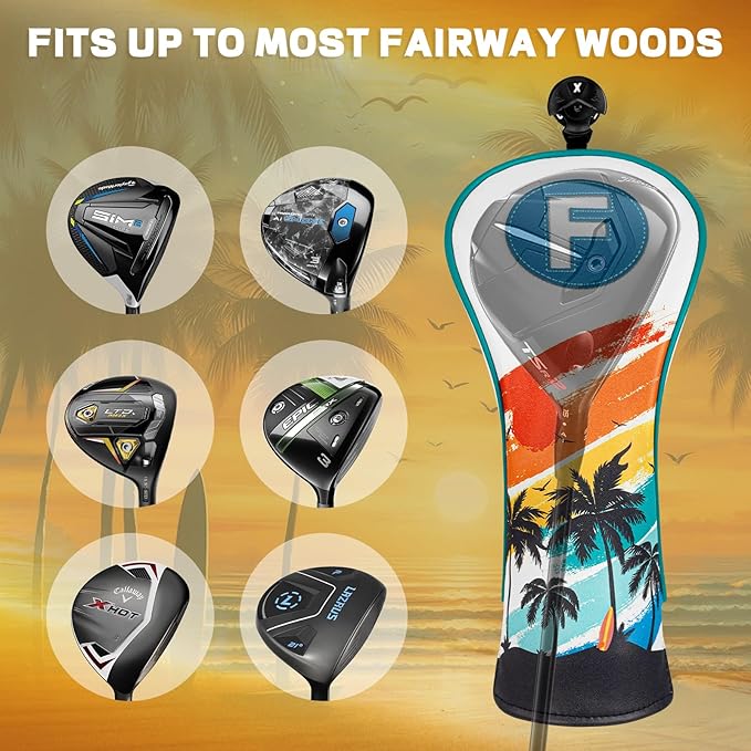 Golf Putter Cover Half Mallet Golf Club Head Covers Protector Magnetic Closure for Scotty Cameron Taylormade Odyssey Club Headcover Coco