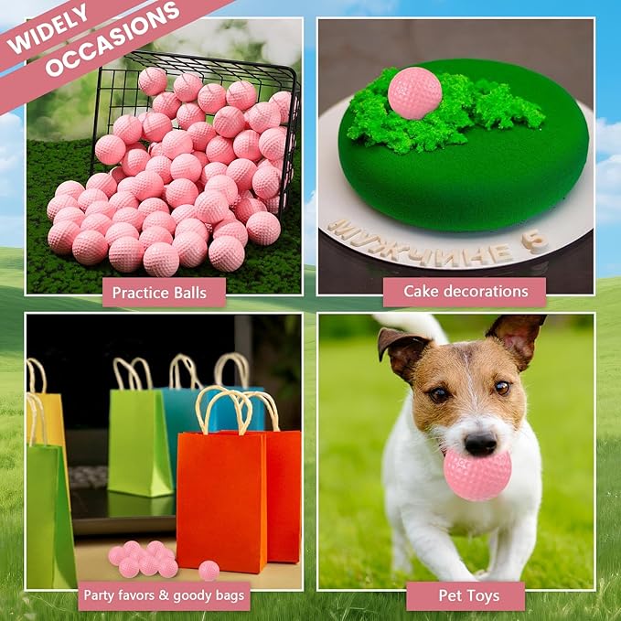Junkin 80 Pcs Foam Golf Balls Rubber Practice Balls Realistic Feel and Flight Sport Training for Indoor or Outdoor Backyard Golf Training