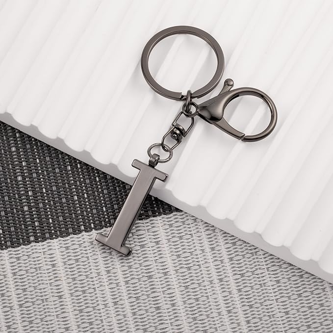 LAXPICOL Gold Letter A-Z Keychain for Women Bag Charms Purse Charms For Handbags Metal Alphabet Initial Letter Keychain