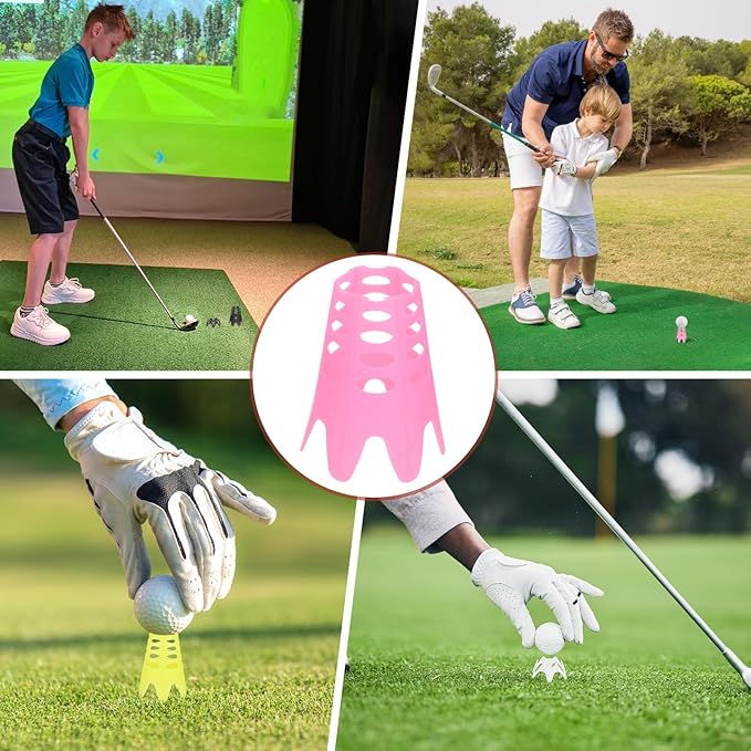 Golf Simulator Tees - Plastic Golf Tees Use for Home & Outdoor & Indoor Driving Range & Winter Turf - Pack of Mat Tees