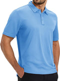 TACVASEN Mens Polo Shirts Short Sleeve Dry Fit Performance Breathable Golf Shirt with Collar Tennis Casual Business Work