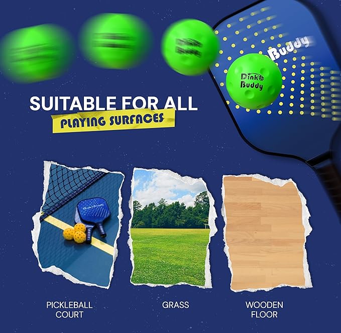 Kelso Pickleball, PU Foam Pickleball Balls for Reduced Noise, Enhances Hand-Eye Coordination, Indoor & Outdoor Use, Standard or Small Trainer-Sized Balls
