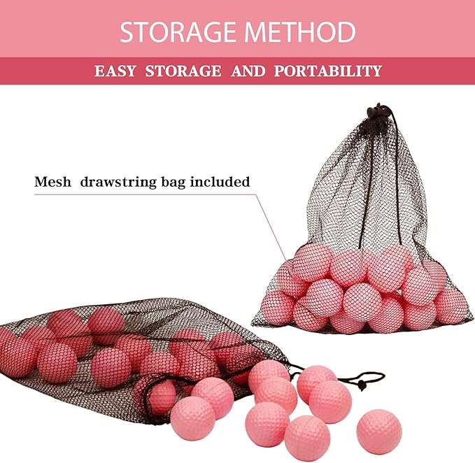 40 Pack Foam Golf Practice Balls - Realistic Feel and Limited Flight Training Balls for Indoor or Outdoor