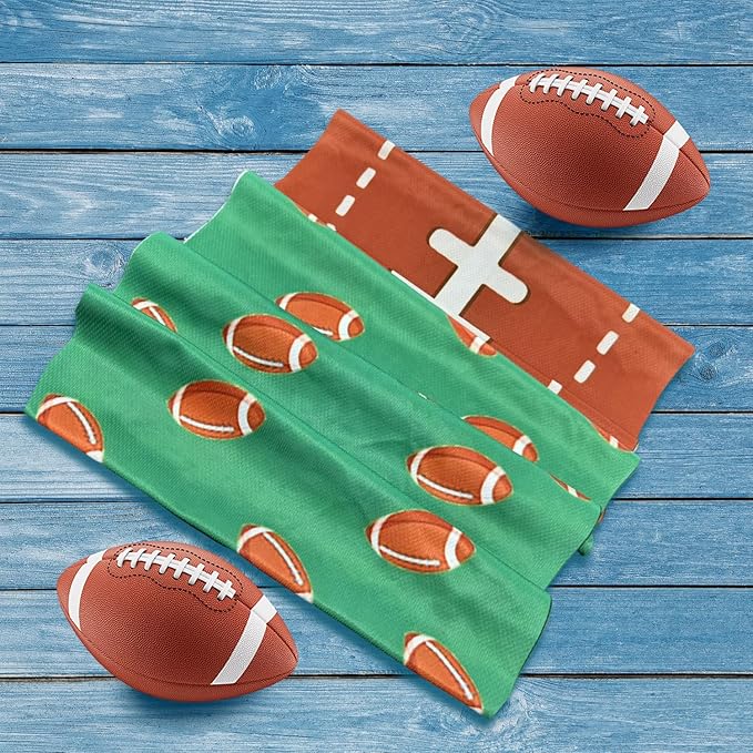 OPSO Football Cooling Towel Set, 40 x 12 inches, 12 Pack, Microfiber Sports Towels for Baseball, Soccer, Golf LCE Towel Microfiber Sports Towels for Player (Football 3)