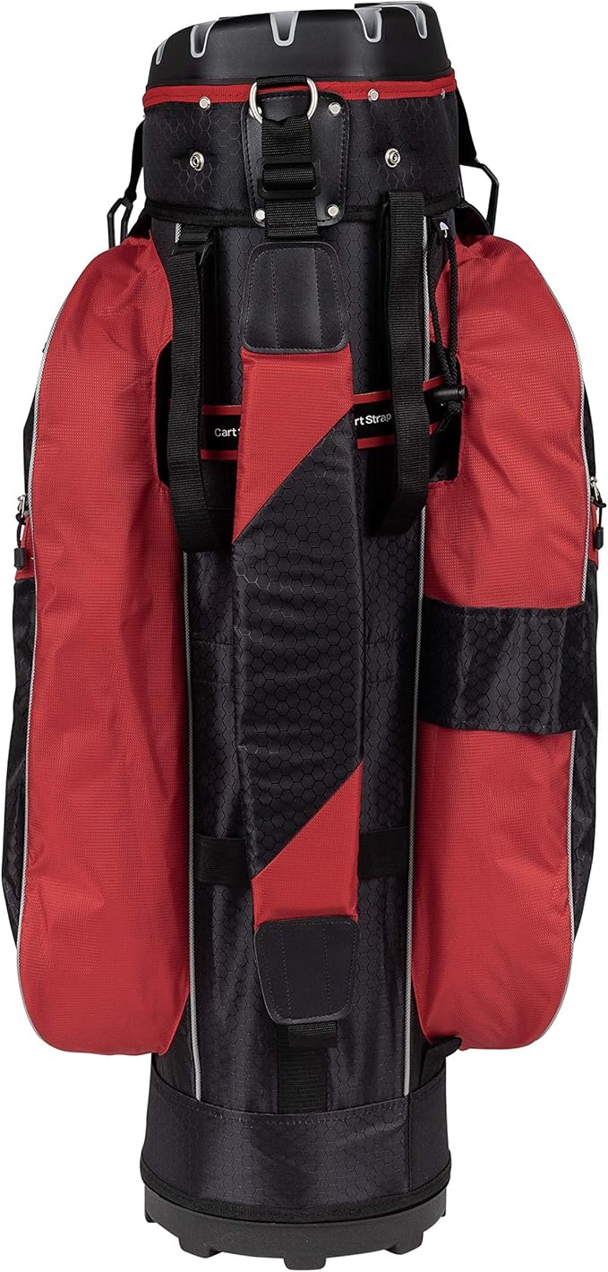 Founders Club 3rd Generation Club Lock Organizer Golf Cart Bag with 14 Way Anti Rattle Divider Top- Free Snap On Rain Hood-Full Length Dividers