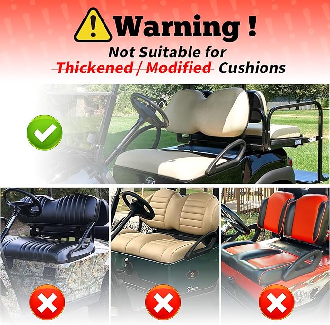 10L0L Golf Cart Seat Covers Universal for Yamaha G29 Drive2 Club Car DS Precedent Tempo Standard Front Seats, Breathable Mesh Bench Seat Cover, No Drilling Seat Cushion - All-Season Comfort