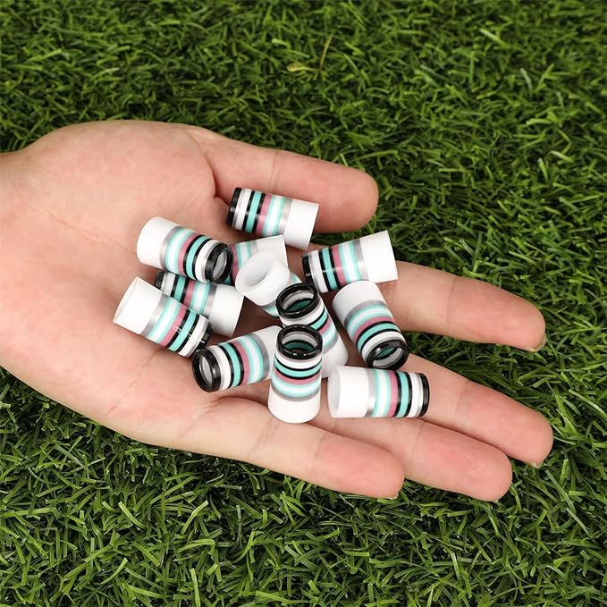 10 Pcs Golf Ferrules,Golfing Club Ferrules Colorful Golfing Iron Ferrules Fit 0.35Inch Tapered Steel Shafts