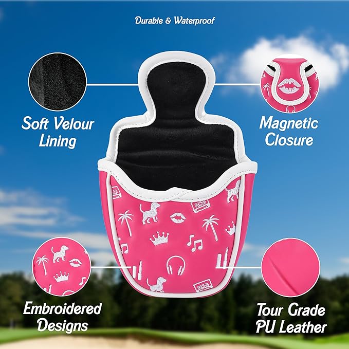 Shanker Golf Headcover - Birdie Funny Headcovers - Tour Grade PU Leather - Great Joke Golf Gift for Women - Perfect Funny Gift for Female Golfers