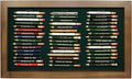 Eureka Golf Pencil Display Case | Holds 48 Round or Hexagonal Golf Pencils | Walnut Finish | Made in The USA