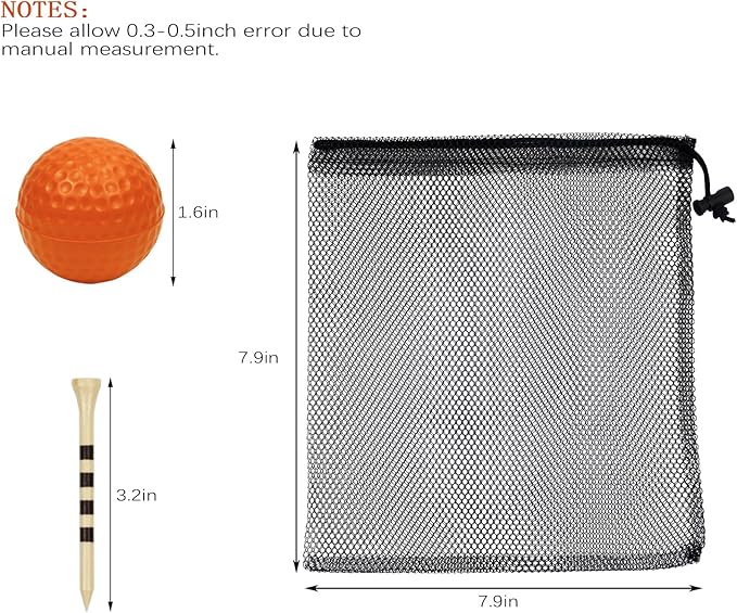 40 Pack Foam Golf Practice Balls - Realistic Feel and Limited Flight Training Balls for Indoor or Outdoor