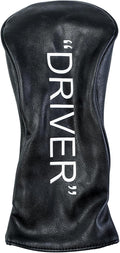 Golf Club Covers – Leather Driver Headcover, Fairway Wood, 3 Wood, Hybrid, Fits Mallet Blade Putter Head Covers Alignment Stick Cover