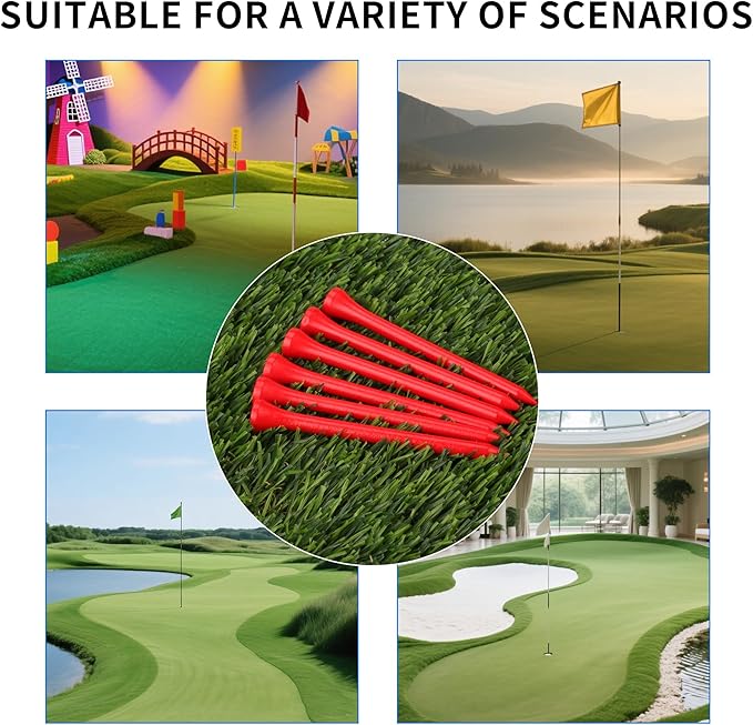 100pcs Personalized Golf tees, Printed with Your Name or Text Logo. Customized red Wooden Golf tees, 3 1/4 inches, Personalized Golf Gifts
