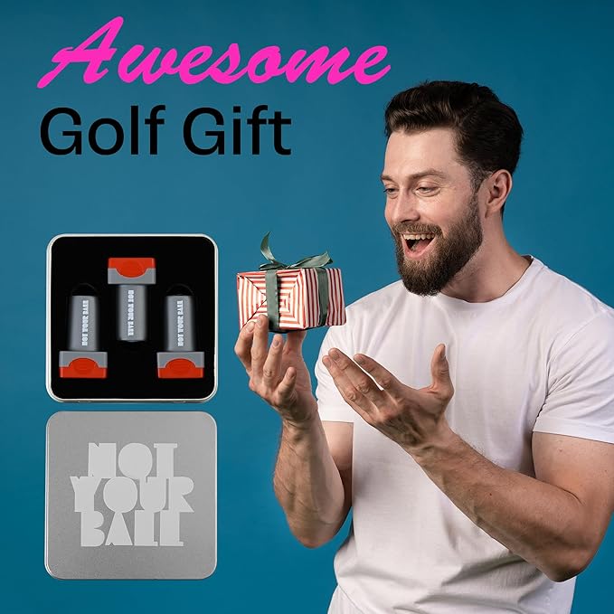 ZEETY Golf Ball Stamp Box Set - 3 Pack Self-Inking Golf Ball Stamper & Marker for Personalized Golf Ball Identification - Premium Golf Gifts & Accessories for Men Women Golfers