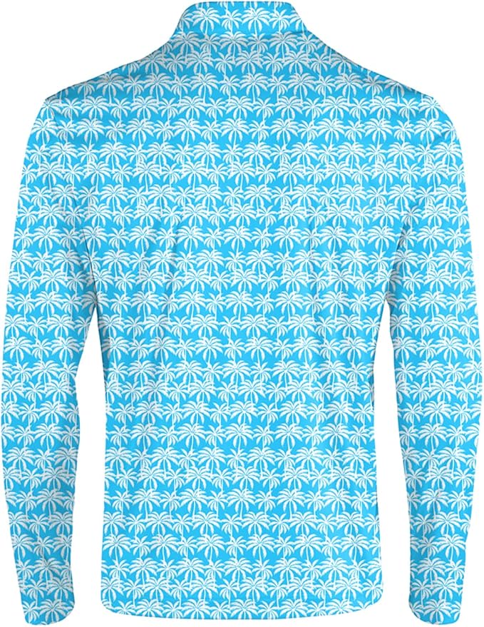 Men's Long Sleeve Golf Shirt Quick Dry 3 Button Work Fishing Outdoor Casual Collar Shirt