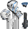Men’s Golf Club Set, Right Hand – 13–16 Piece Complete Set with Driver, Woods, Hybrids, Irons, PW, SW, Putter, Stand Bag and Headcovers