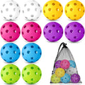 Coopay 12/50/100 Pack Baseball Practice Balls Plastic Training Balls Lightweight Hollow Softballs with a Drawstring Bag for Hitting, Baseball Training Indoor Outdoor Use