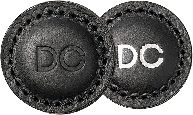 Northwind Personalized Leather Golf Ball Markers (Set of 2) – Monogrammed Full Grain Genuine Leather, Debossed & Handmade in USA – Custom Golf Accessories, Unique Premium Gifts for Men, Dad & Golfers