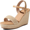 mikarka Women's Espadrille Wedge Sandals: Ankle Strap Platform Open Toe Wedges - Stylish High Heel Dressy Summer Wedges for Women, Inspired by Espadrilles