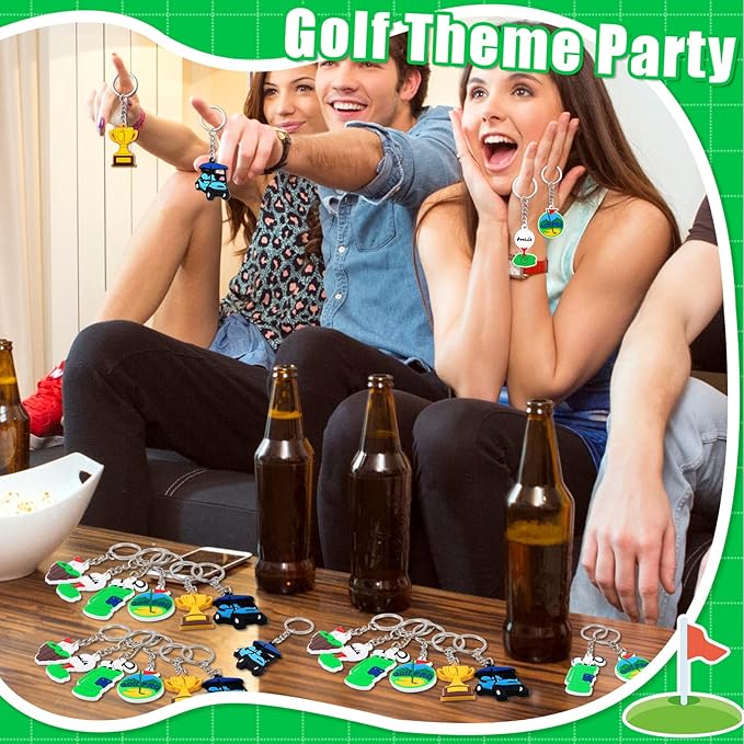 36pcs Golf Party Keychains Golf Party Favors Golf Party Decorations for Golf Theme Party Supplies Golf Themed Birthday Party Sport Themed Party Baby Shower Favors