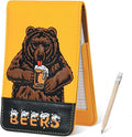 Golf Scorecard Holder & Yardage Book Cover, Golf Accessories Black Premium Leather Yardage Book Holders Cover