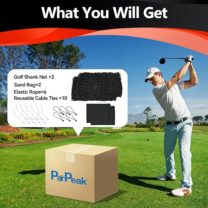 Golf Hitting Nets Shank Net Attachment, 7 * 10/7 * 7FT Heavy Duty Side Net Barrier Net for Golf, Baseball, Hockey with Sandbag