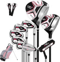 PGM 12/15 Pieces Women's Complete Golf Club Set – Full Set with 460cc Driver, Fairway Wood, Hybrid, Irons, Putter, Golf Stand Bag - Golf Clubs Women Right Handed