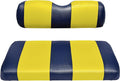 Seat Cover Replacement for Yamaha Drive or G-29 Golf Cart - Front Bench Seat - Premium Marine Vinyl - 5 Panel Stitching - Staple On Installation - Two-Tone Golf Cart Seat Covers (Blue & Yellow)