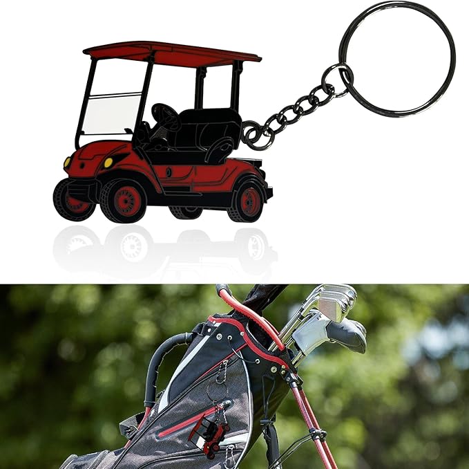 Golf Cart accessories Keychain，Keys To The Golf Cart Accessories Retro Metal Keychains for Golf Lovers Players