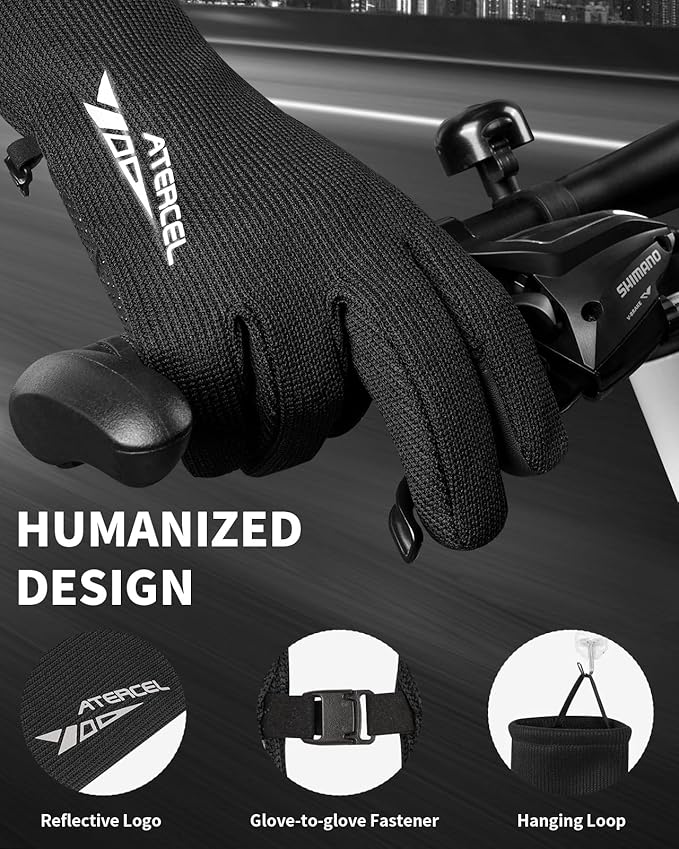 ATERCEL 3M Thinsulate Winter Gloves Men Women, Waterproof Thermal Cold Weather Gloves, Touchscreen Snow SKI Skating Gloves