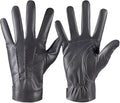 Winter Leather Gloves for Men,Touchscreen Snow Driving Gloves with Cashmere Lining for Motorcycle Driving Riding…
