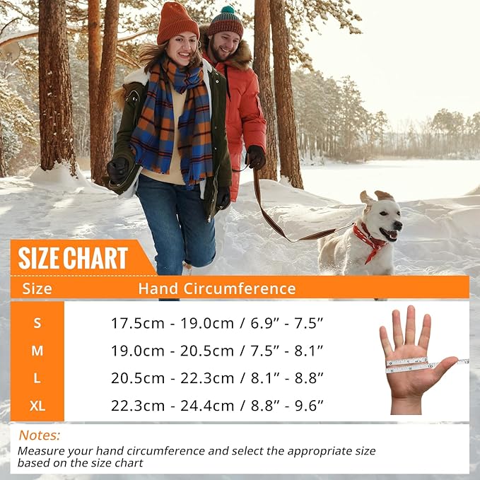 ATERCEL Winter Gloves Men and Women Cold Weather Glove Touchscreen Warm Waterproof Bicycle Gloves Sports Ski Glove
