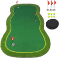 Golf Putting Green/Mat-Golf Training Mat- Professional Golf Practice Mat- Green Long Challenging Putter for Indoor/Outdoor