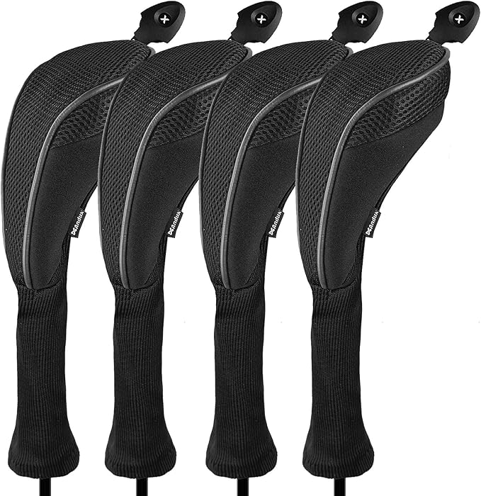 Andux 4 Pack Long Neck Golf Hybrid Club Head Covers Dial No. Tag CTMT-01