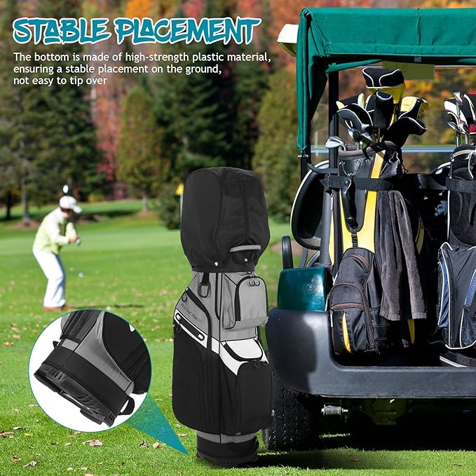 Balacoo Golf Cart Bag for Men - 14 Way Divider Golf Bag with Waterproof Material - Golfing Gear Organizer with Multiple Pockets for Travel and Storage