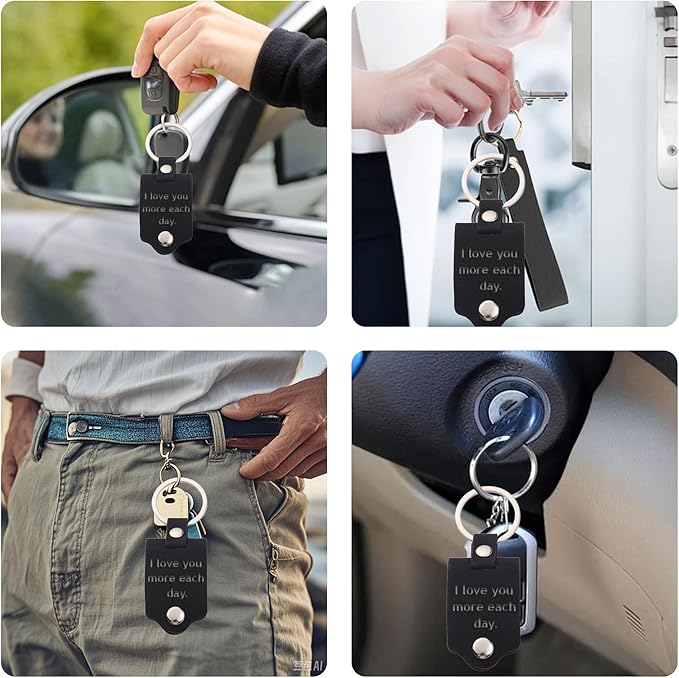 Custom Keychains with Picture Personalized Photo Logo Text Customized Key Chain for Boyfriend Dad Men Women Gifts