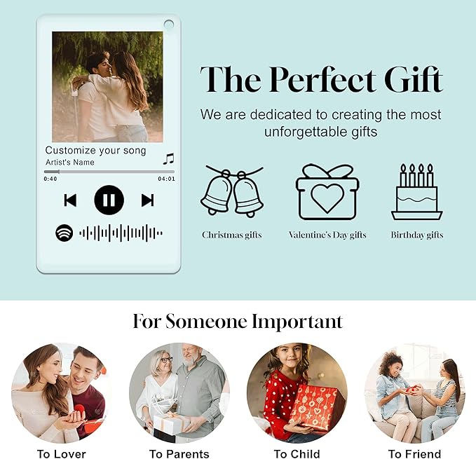 Custom Keychains with Picture Personalized Photo Logo Text Customized Key Chain for Boyfriend Dad Men Women Gifts