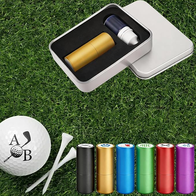 Golf Ball Stamp Personalized Custom Golf Ball Marker with Name Logo Monogram Customized Stamper for Golfers for Men Dad Retirement Father's Day Birthday Gifts