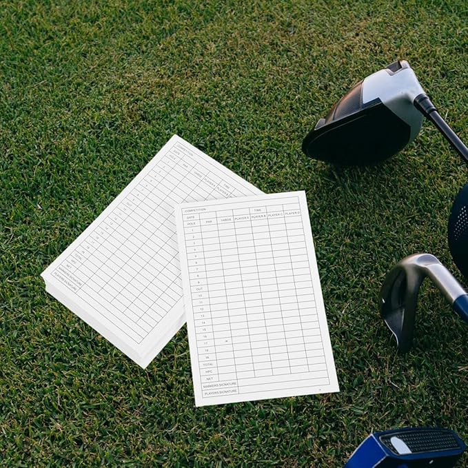 Baluue 30 Sheet Golf Scorecard, Coated Paper Scorecards, Essential Golf Scorekeeping Tools, Score Keeper Card Scorekeeper Accessory Tools