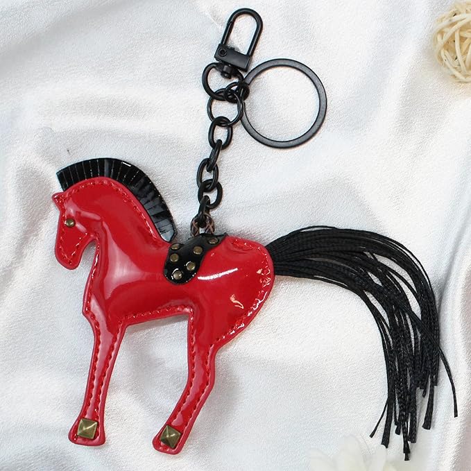 Horse Keychain, Hanging Charm Accessory for Purse, Bag and Backpacks Pony Key Chain for Women