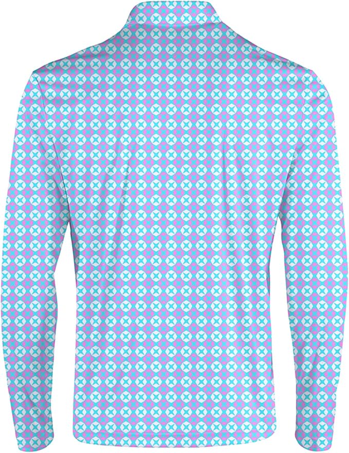 Men's Long Sleeve Golf Shirt Quick Dry 3 Button Work Fishing Outdoor Casual Collar Shirt